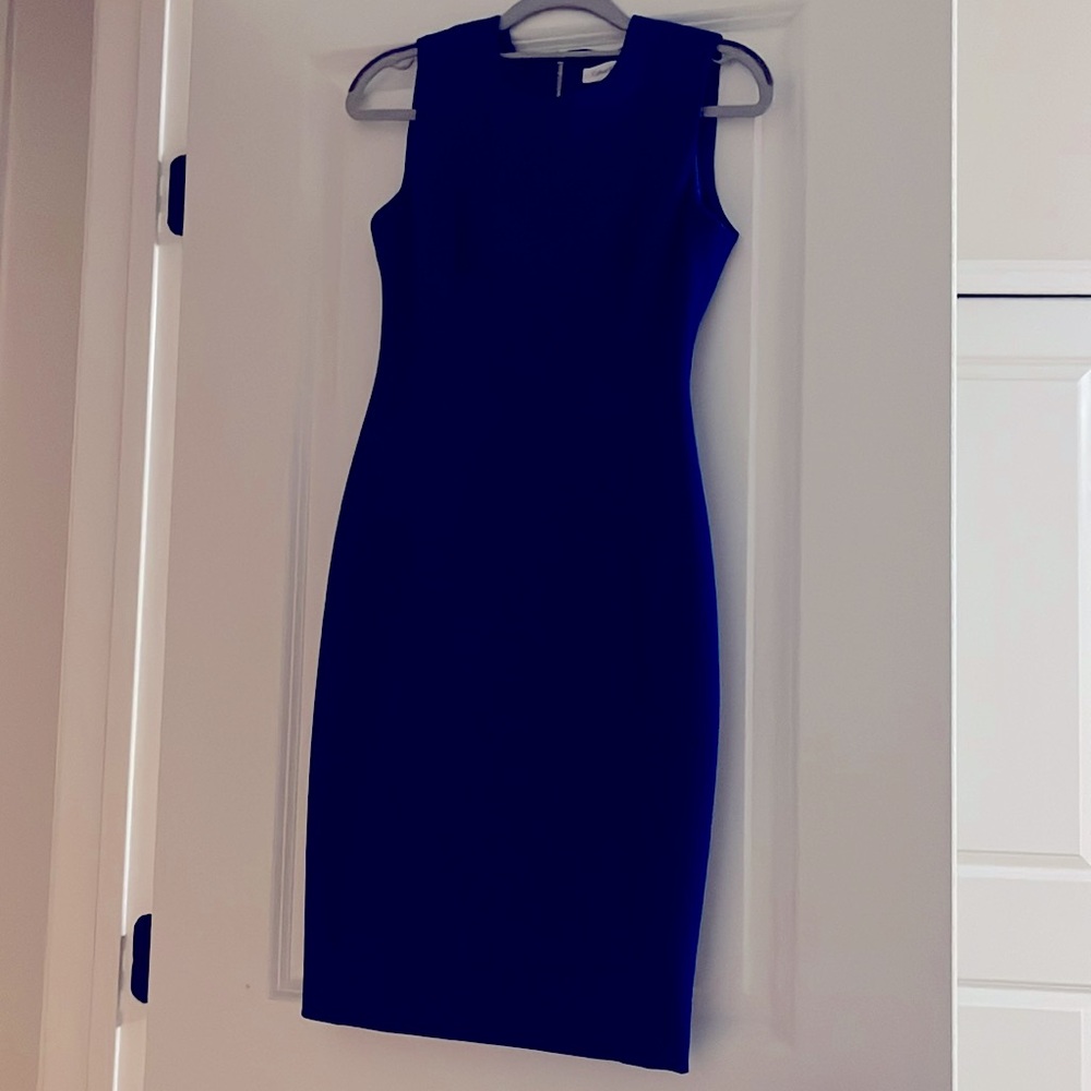 Calvin Klein Sleeveless Crepe Sheath Dress